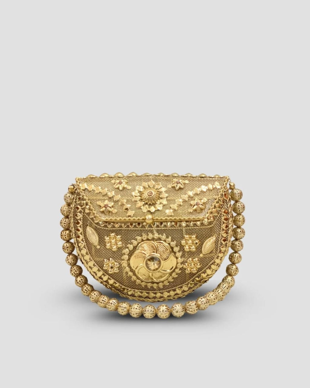 Royal Tassel Gold Clutch