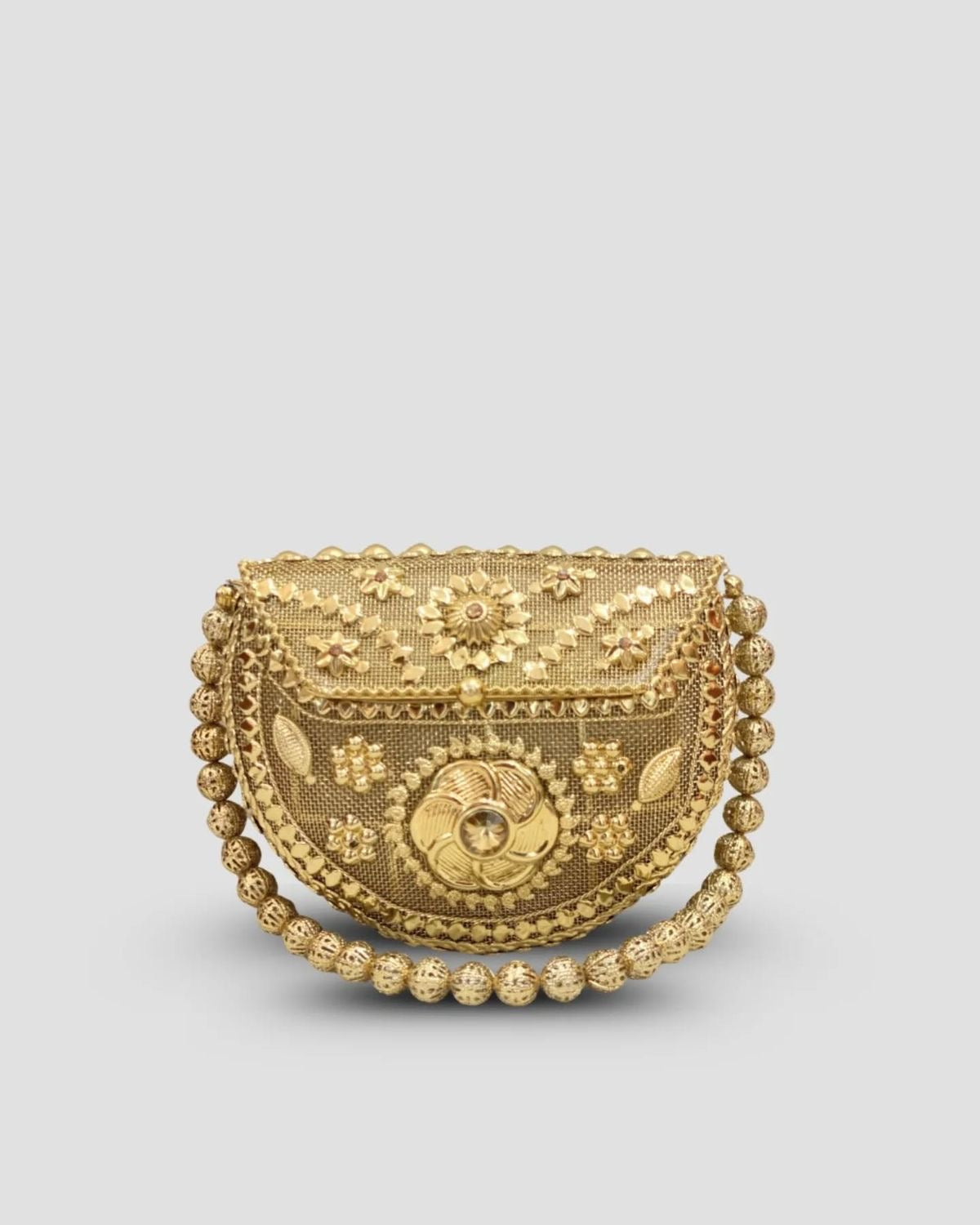 Royal Tassel Gold Clutch